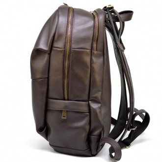 Мужской рюкзак из натуральной телячьей кожи коричневый GC-7340-3md, от украинско. . фото 4