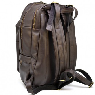 Мужской рюкзак из натуральной телячьей кожи коричневый GC-7340-3md, от украинско. . фото 5
