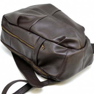 Мужской рюкзак из натуральной телячьей кожи коричневый GC-7340-3md, от украинско. . фото 9