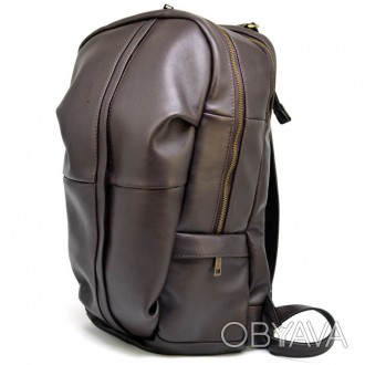 Мужской рюкзак из натуральной телячьей кожи коричневый GC-7340-3md, от украинско. . фото 1