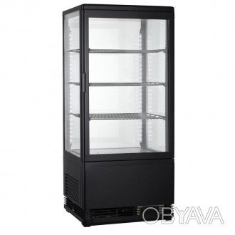 Витрина холодильная чёрная предназначена для демонстрации кондитерских изделий и. . фото 1