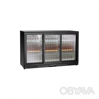 Бар-холодильник емкостью 270 л, с внутренним освещением и тремя самозакрывающими. . фото 1