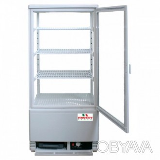 Шкаф холодильный наСтольный стекло с 4-х сторон, 3 полки, подсветка, температура. . фото 1