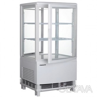 Шкаф холодильный наСтольный стекло с 4-х сторон, 2 изогнутые двери LED подсветка. . фото 1
