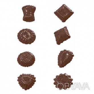 Форма для шоколада (ассорти 15 шт) 90-5105Конфеты, ассорти,36мм х12мм.15шт,Пр-во. . фото 1
