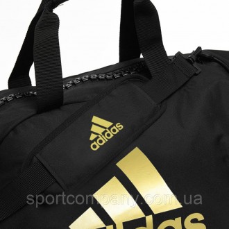 Спортивная сумка-рюкзак 2 в 1 ADIDAS ADIACC058J с белым логотипом Judo черного ц. . фото 6