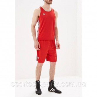 Боксерская форма красная Adidas одежда костюм для бокса соревнований Base Punch . . фото 2