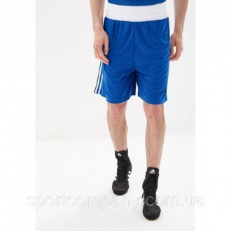 Боксерська форма синя Adidas одяг костюм для боксу змагань Base Punch New шорти . . фото 6