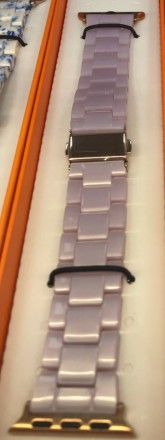 Мраморный янтарный женский стильный Ремешки для часов Apple Watch Resin band 38/. . фото 4