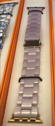 Мраморный янтарный женский стильный Ремешки для часов Apple Watch Resin band 38/. . фото 5