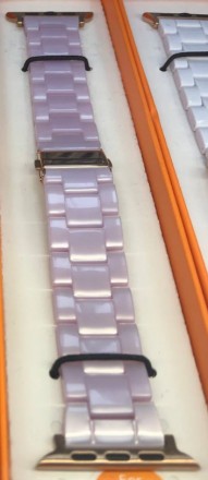 Мраморный янтарный женский стильный Ремешки для часов Apple Watch Resin band 38/. . фото 3