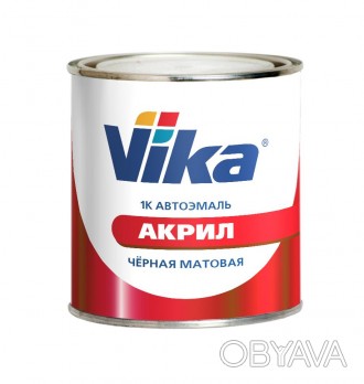 
Автоемаль 1К Vika Акрил Чорна матова 0,4 кг Високоякісна автоемаль Vika (Віка) . . фото 1