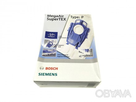 Набор из 4 мешков тип Pдля пылесоса Bosch, Siemens 00468264 + фильтр.
Совместимо. . фото 1