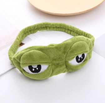 Маска для сна Лягушонок Пепе 3D (Жабка, лягушка, жаба, зеленая), Унисекс
 
 
Мас. . фото 3