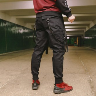 
 
 Карго штаны с лямками
- Размеры: S, M, L, XL
- Цвета: черный
- Ткань: хлопок. . фото 10