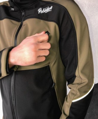 
 
 Мужская куртка (хаки-черная) изготовлена из двухслойного материала Soft Shel. . фото 6