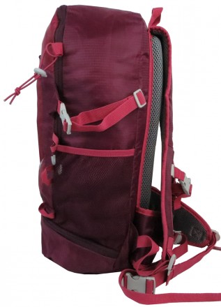 Легкий походный, спортивный рюкзак с дождевиком 30L Rocktrail IAN389063 bordo, б. . фото 6