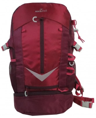 Легкий походный, спортивный рюкзак с дождевиком 30L Rocktrail IAN389063 bordo, б. . фото 8