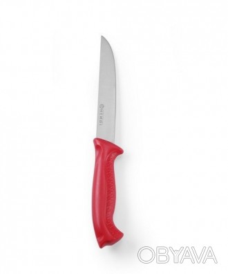 Профессиональный нож HACCP для сырого мяса. Красная ручка позволяет легко узнать. . фото 1