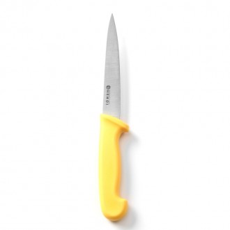 Профессиональный кухонный нож HACCP для филетирования птицы. Желтая ручка позвол. . фото 2