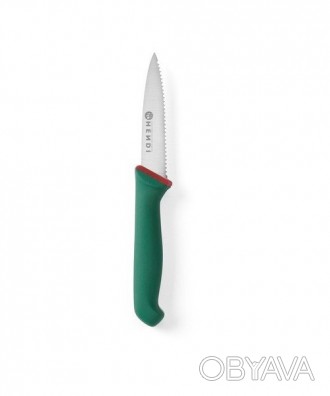 Нож для чистки овощей с зубчатым лезвием Green Line 100 мм отличается высоким ка. . фото 1