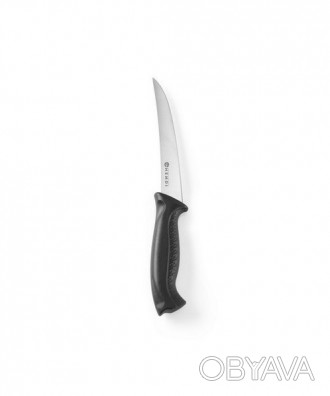 Нож обвалочный с черной ручкой лезвие 140 мм разработан для профессионалов и цен. . фото 1