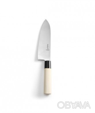 Нож кухонный Santoku L165mm Hendi 845035 деревянная ручка