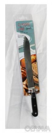 Нож кухонный для хлеба нерж. 20 см, серия КЛАССИК, Производство "Salvinelli" Ита. . фото 1