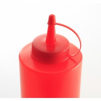 Диспенсер для соусов 0,35 л красный 55x(Н)205 мм Hendi рекомендованный для малых. . фото 3