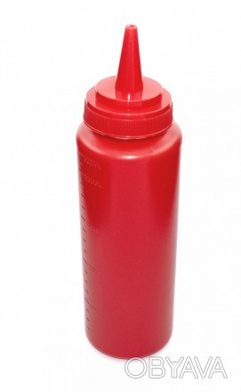 Бутылка для соусов с мерной шкалой 710 мл. краснаяВысота, мм: 260 Диаметр, мм: 6. . фото 1