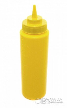 Бутылка для соусов с мерной шкалой 710 мл. желтаяВысота, мм: 260 Диаметр, мм: 65. . фото 1