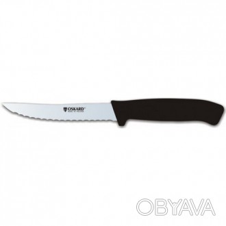 Нож кухонный Oskard NK039Z 125мм черный (зубчатый). Смотрите этот товар на нашем. . фото 1