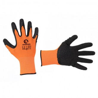 Защитные перчатки INTERTOOL SP-0121 с латексным покрытием, предназначены для защ. . фото 2