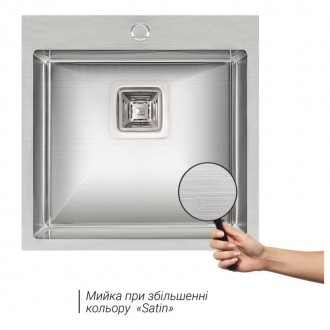 Кухонна мийка Qtap DK5050 2.7/1.0 мм Satin (QTDK50502710) виготовлена з високояк. . фото 4