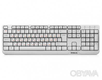 Клавиатура REAL-EL Standard 500 Ukr White USB 
 
Отправка данного товара произво. . фото 1