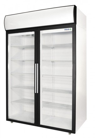 Холодильный шкаф объемом 1000 л с распашными стеклянными дверьми обеспечивает хр. . фото 2