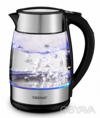 Чайник электрический стеклянный с подсветкой и регулировкой температуры Zelmer Z. . фото 1