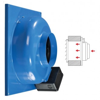 Канальный центробежный вентилятор. Максимальная производительность - 355 м3/ч.
П. . фото 3
