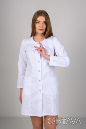 Халат медичний жіночий виробництва MedLife Аліса. 

Розміри: 42-60. 

Ціна н. . фото 1