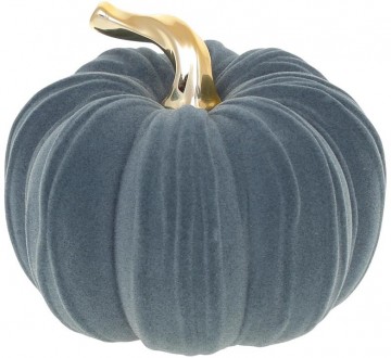 Керамическая фигурка "Тыковка" с бархатным напылением, 15х15х11.5см, сине-серый . Київ. фото 1