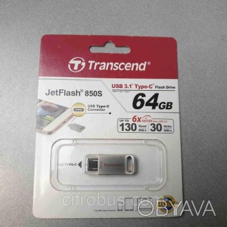 USB 3.1 Flash 64GB Transcend JetFlash 850 Silver
Внимание! Комиссионный товар. У. . фото 1