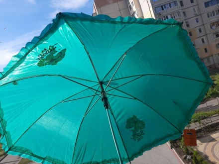 Детский зонтик с рюшками (бирюзовый)

Диаметр 78 см
Длина 64 см. . фото 4