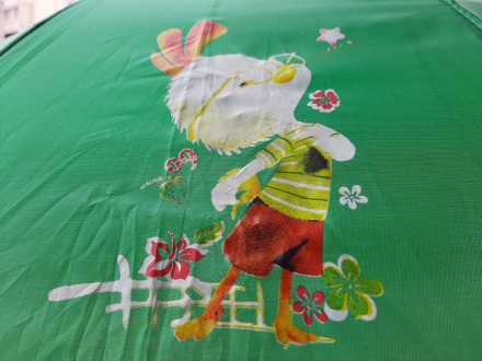 Детский зонтик с рюшками (зеленый)

Диаметр 78 см
Длина 64 см. . фото 5