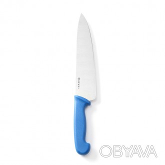 Профессиональный поварской нож для рыбы HACCP. Синяя ручка позволяет легче распо. . фото 1