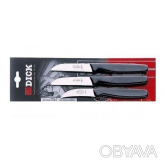 Набор профессиональных ножей, состоит из 3 ножей:- нож для чистки, длина - 5 см . . фото 1