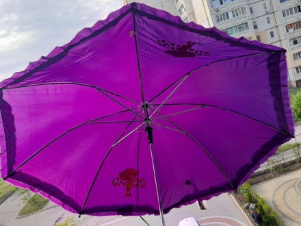 Детский зонтик с рюшками (сиреневый)

Диаметр 78 см
Длина 64 см. . фото 4