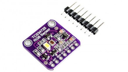 Модуль макетной платы RGB с датчиком цвета TCS34725 Arduino. 
 TCS34725 — датчик. . фото 2