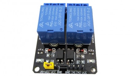  Модуль реле 2-х канальный 12VDC 10A для Arduino.. . фото 5