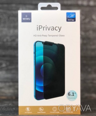 Защитное приватное стекло на айфон WiWU iPrivacy Screen Protector for iPhone 13/. . фото 1