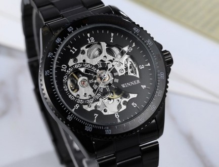 
Механические мужские наручные часы Winner Skeleton
 Характеристики:
Материал ко. . фото 3